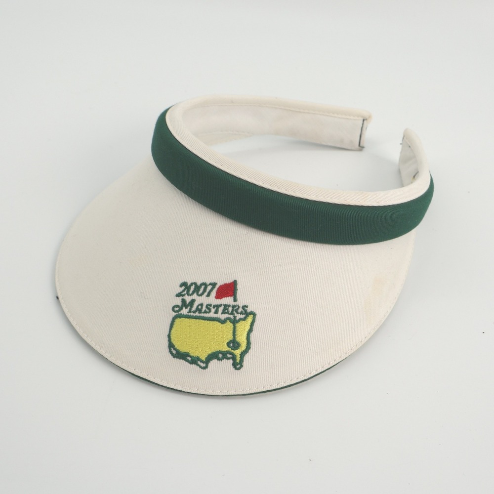2007 Masters Golf Tournament Visor Magnolia Lane Green‎ White Adjustable